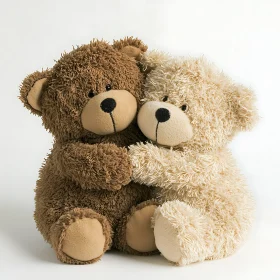 Two Teddy Bears Hugging