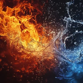 Contrasting Elements of Fire and Water