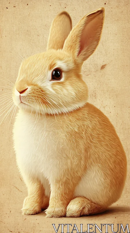 AI ART Delightful Bunny Art Rendering