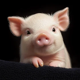 Adorable Young Piglet in Detailed Portrait