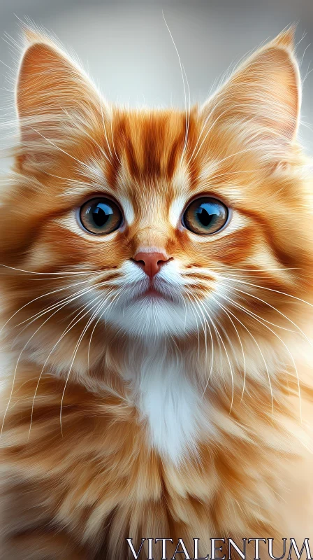 AI ART Cute Feline Close-Up