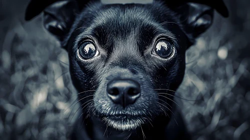 Close-Up of a Black Canine Companion