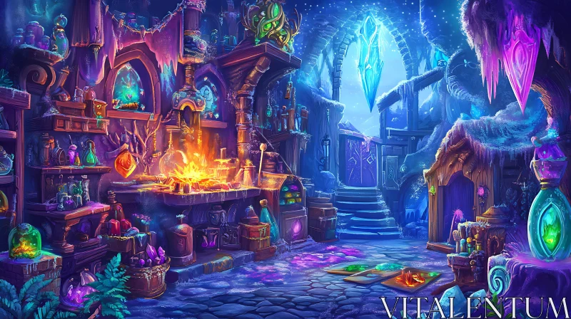 AI ART Mystical Alchemist's Abode