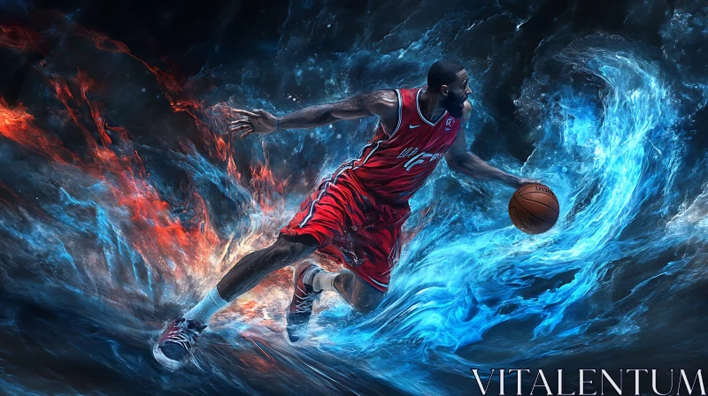 Athlete with Ball AI Image