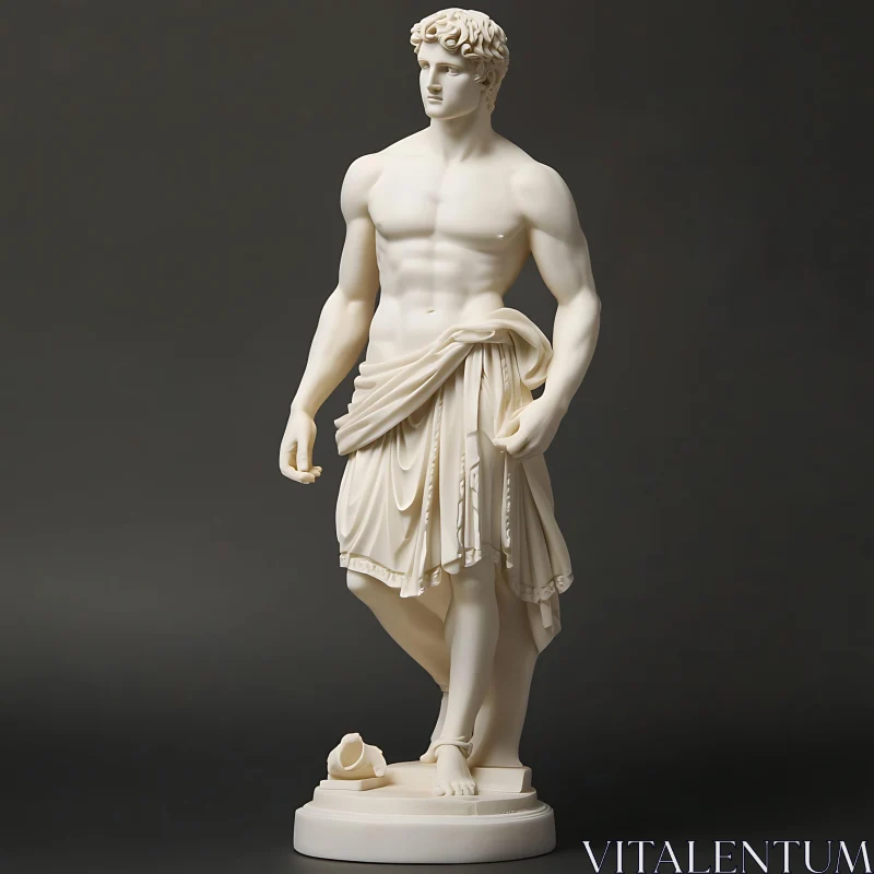 Elegant Man Statue Classical Art AI Image