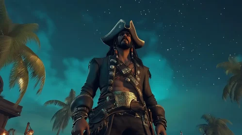 Caribbean Pirate at Night