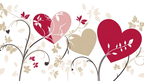 Floral Hearts: A Valentine's Day Composition