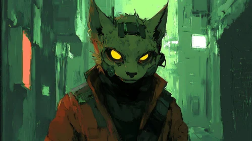 Robotic Feline in Urban Setting