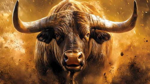 Powerful Bull Action Scene