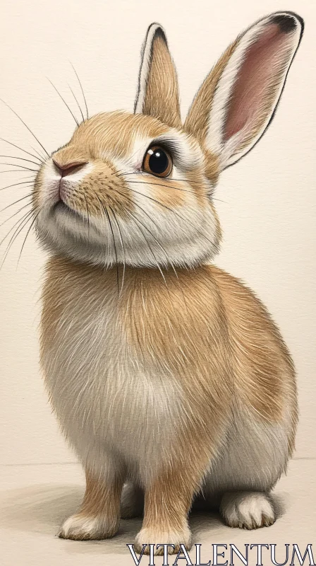 Detailed Rabbit Art with Expressive Eyes AI Image