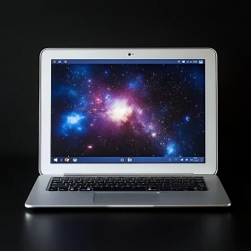 Modern Laptop with Galaxy Screen