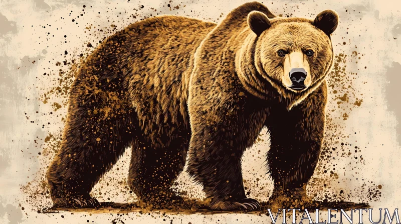 Wildlife Art: Detailed Bear Design AI Image