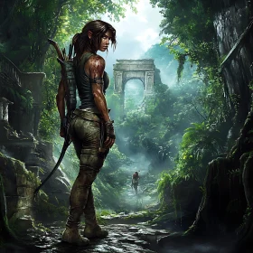 Female Warrior in the Jungle