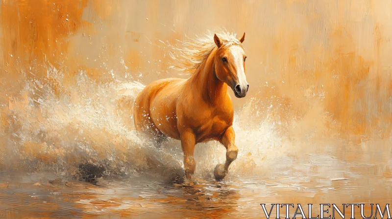 Wild Horse in Motion AI Image