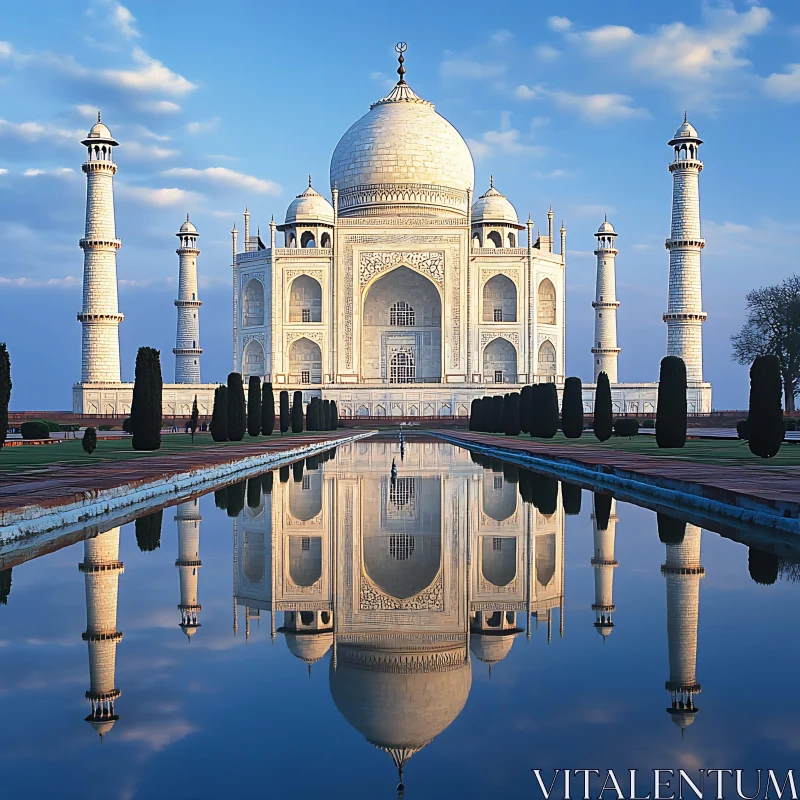 Reflections of Taj Mahal's Splendor AI Image