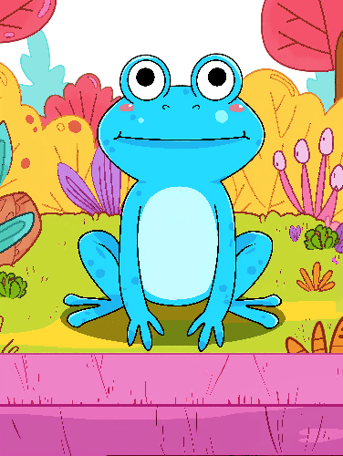 Cute Cartoon Frog T-Shirt Design for Kids