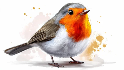 Robin Bird Art Illustration