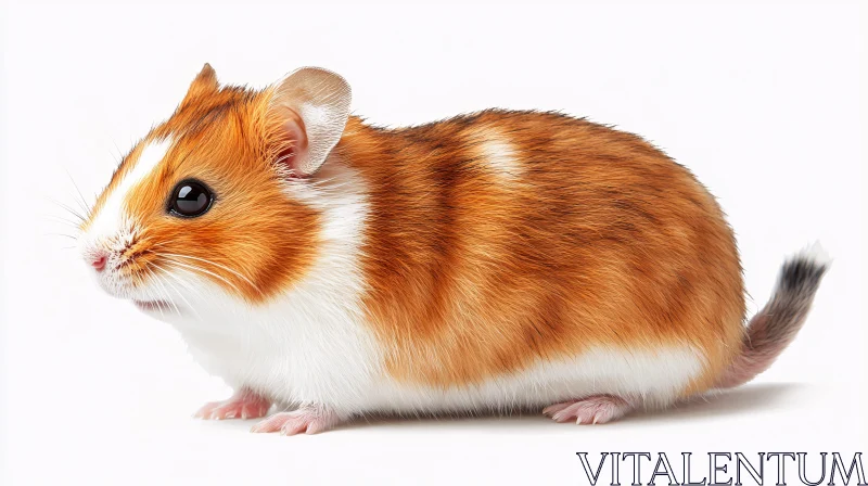 AI ART Furry Brown and White Hamster