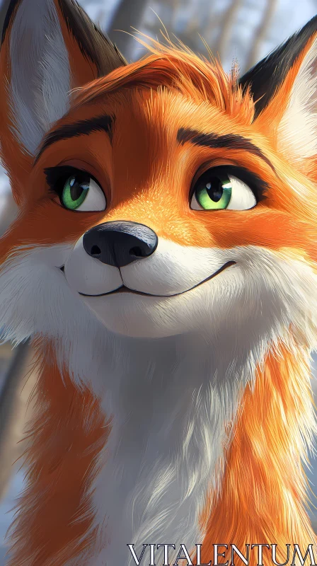 Playful Fox Character Art