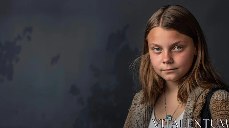 Greta Thunberg Portrait Image