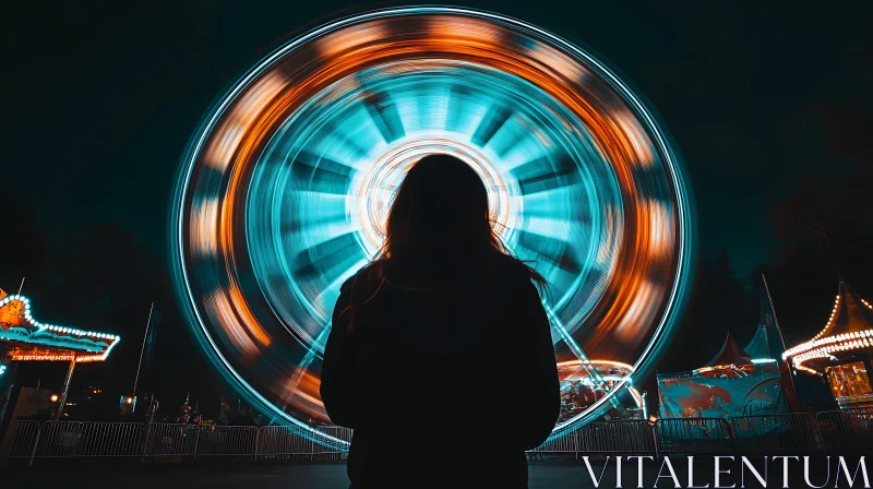 Silhouette at Ferris Wheel
