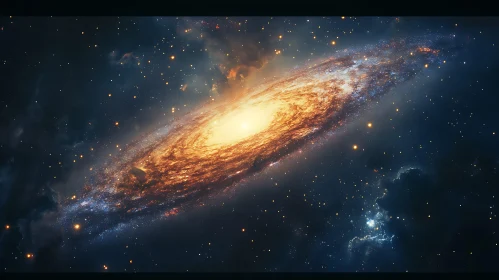 Cosmic Dance of a Spiral Galaxy