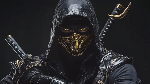 Mysterious Ninja with Golden Gaze