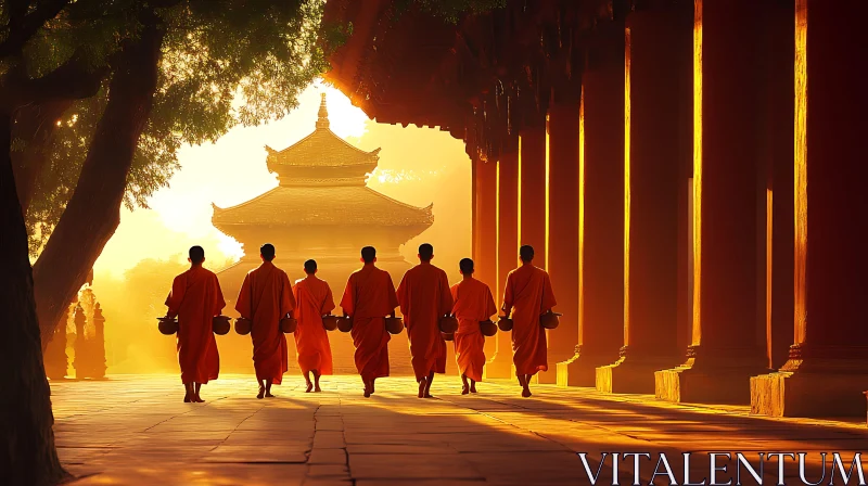 Sunrise Procession of Monks