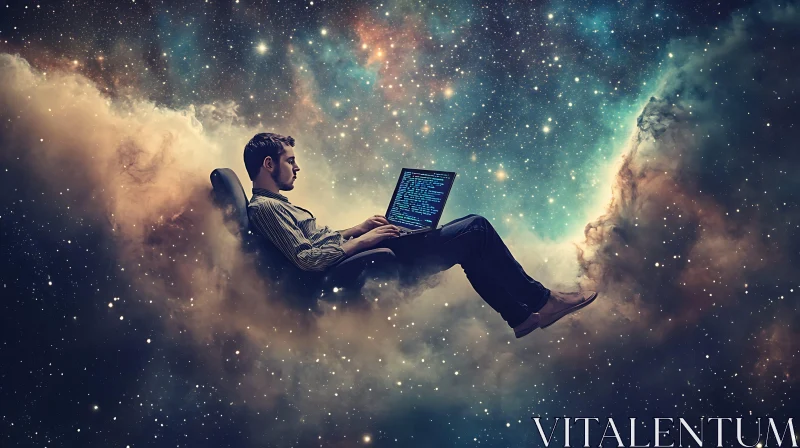 Man Coding in Nebula AI Image