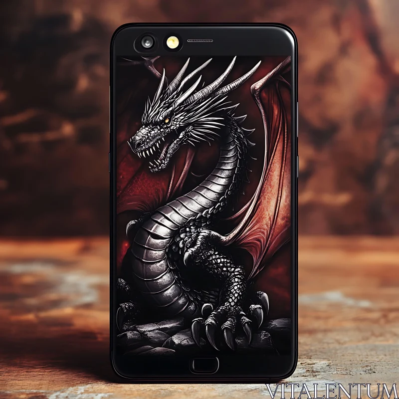 AI ART Silver Dragon Case Design