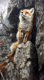 Fox in Rugged Nature
