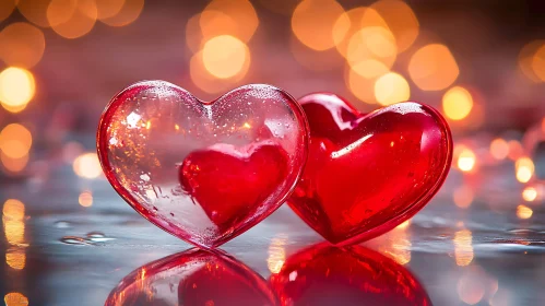 Heart Reflections: A Study in Red and Light