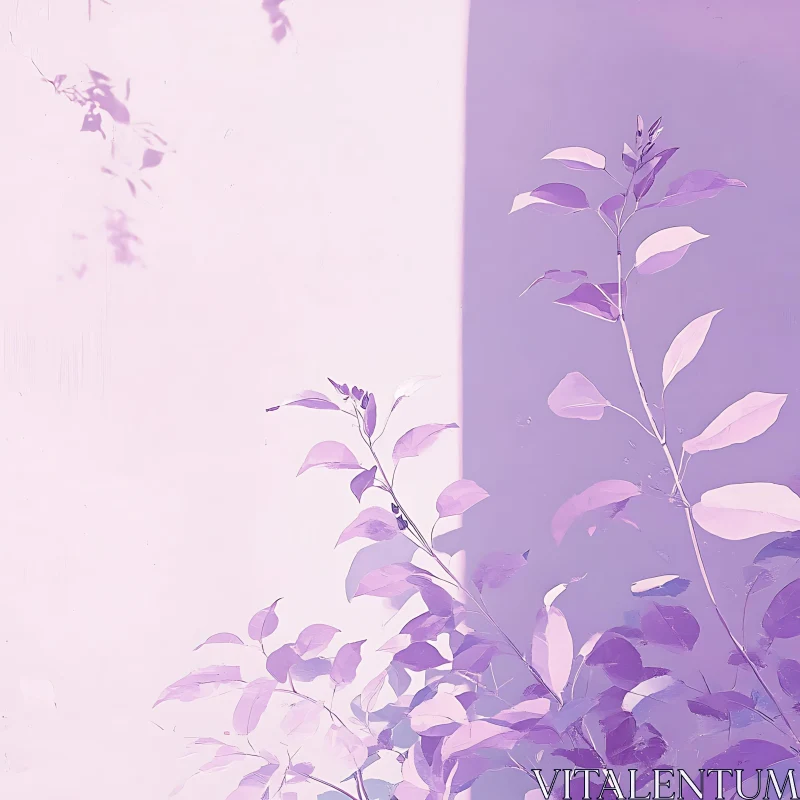 Botanical Still Life with Purple Hues