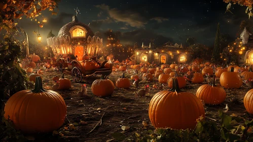 Glowing Pumpkins and Magical Carriage