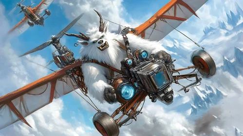 Steampunk Yeti in the Sky