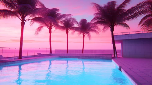 Pink Sunset Pool
