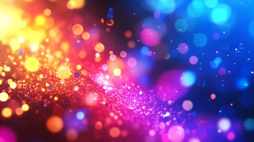 Colourful Abstract Bokeh Light Display