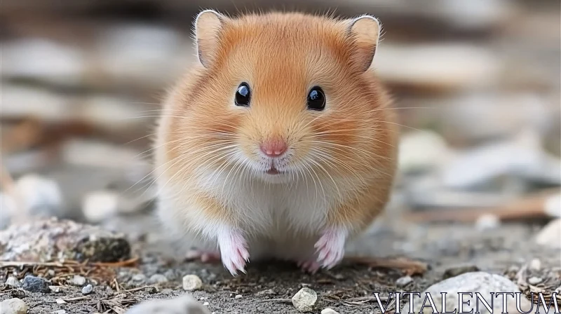 Curious Hamster in Natural Setting