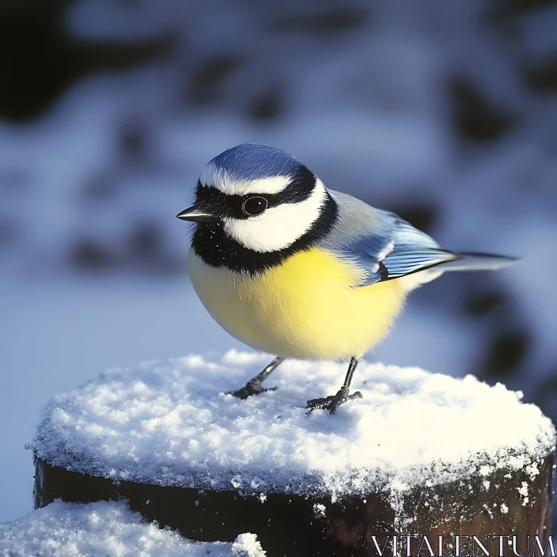 Blue Tit in Winter