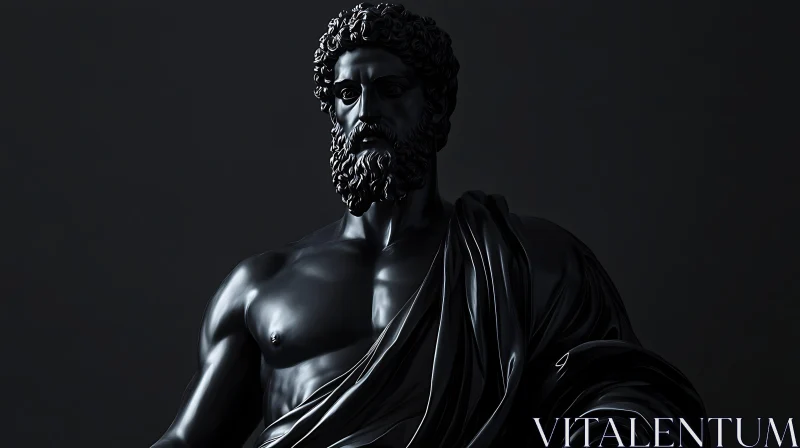 Classical Male Sculpture in Dark Setting
