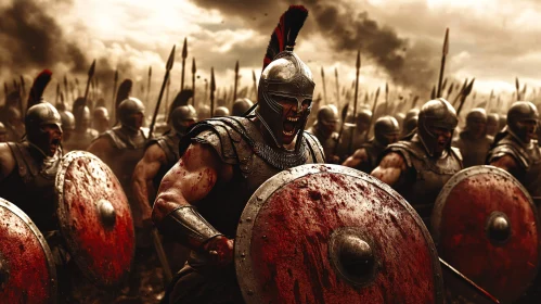 Fierce Warriors in Battle Formation