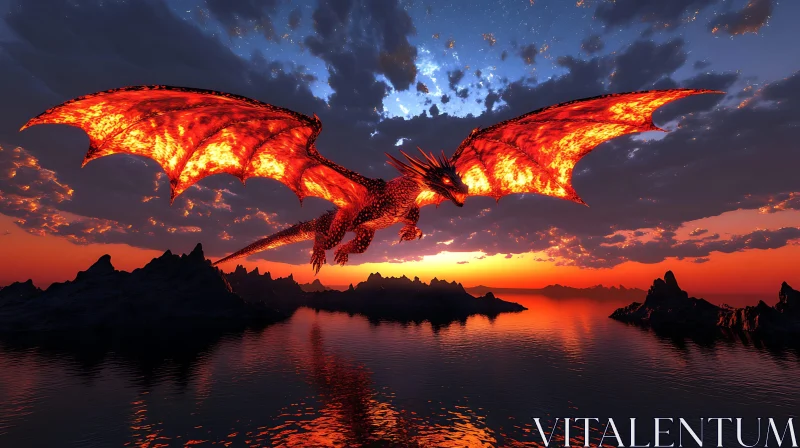 Dragon's Flight at Dusk