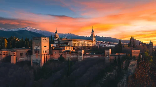 Sunset over Alhambra, Granada