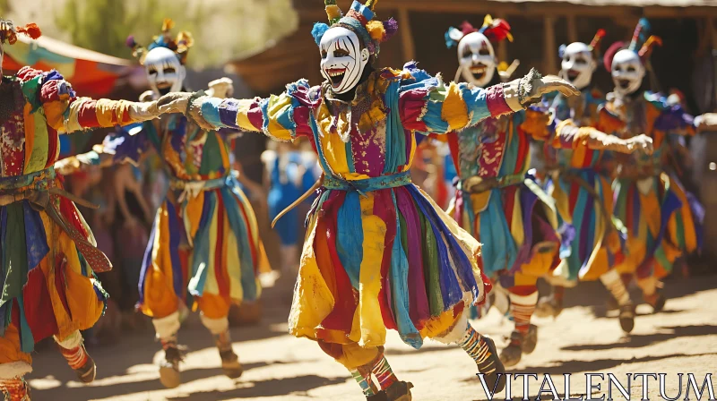 Masked Dancers in Celebration