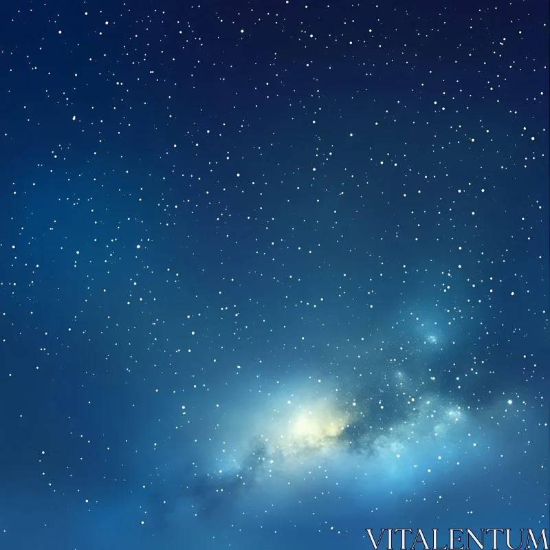Cosmic Blue Starfield