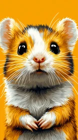 Adorable Hamster Portrait Art