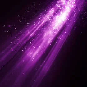 Abstract Purple Light Streaks on Black