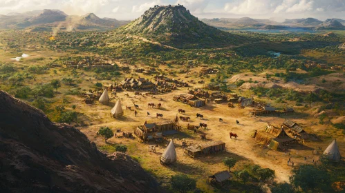 Historical Village in Mountain Valley