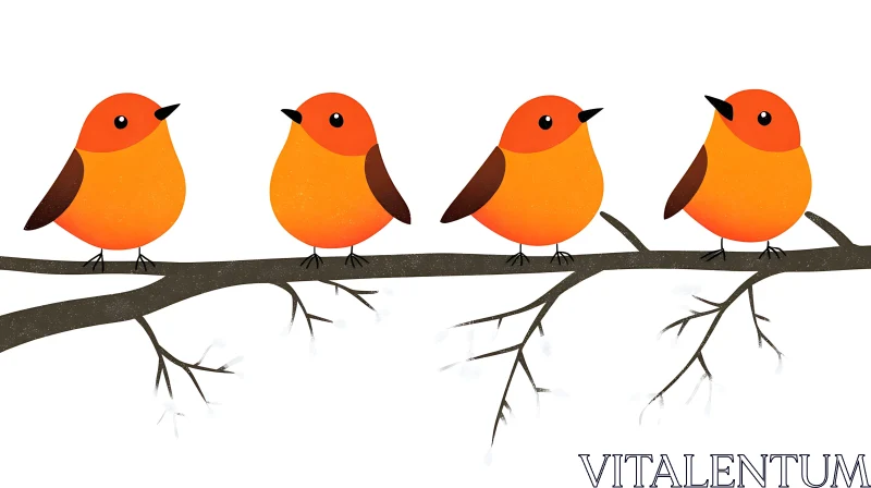 Whimsical Birds Illustration