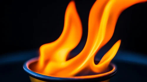 Intense Orange Flame Close-up